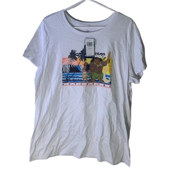 Disney New Size 1 White Moana‎ T Shirt - Picture 1 of 5